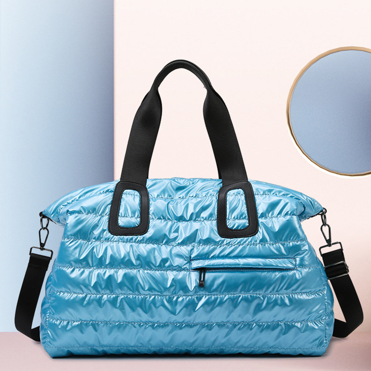 Quilted Nylon Oversize Travel Bag